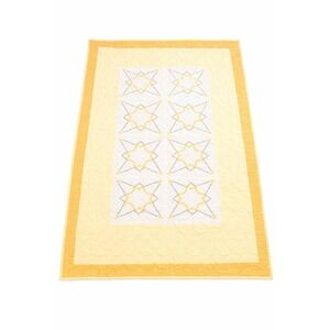 Handmade Yellow Quilt 56x85 Embroidered Star Design Cottage Twin Size